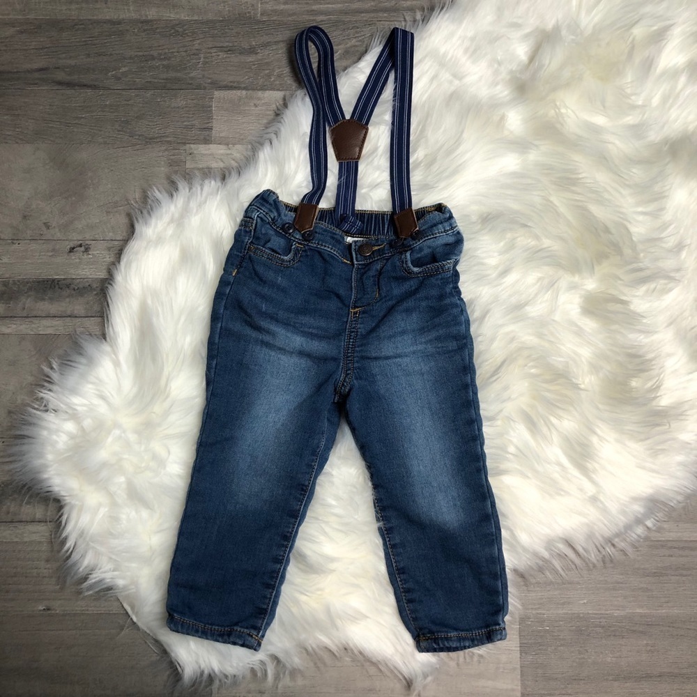 Oshkosh b’gosh Derby Wash Suspender Jeans 18M